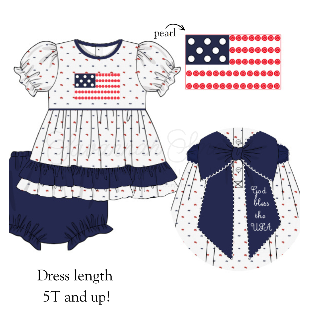 RTS God Bless the USA Diaper Cover