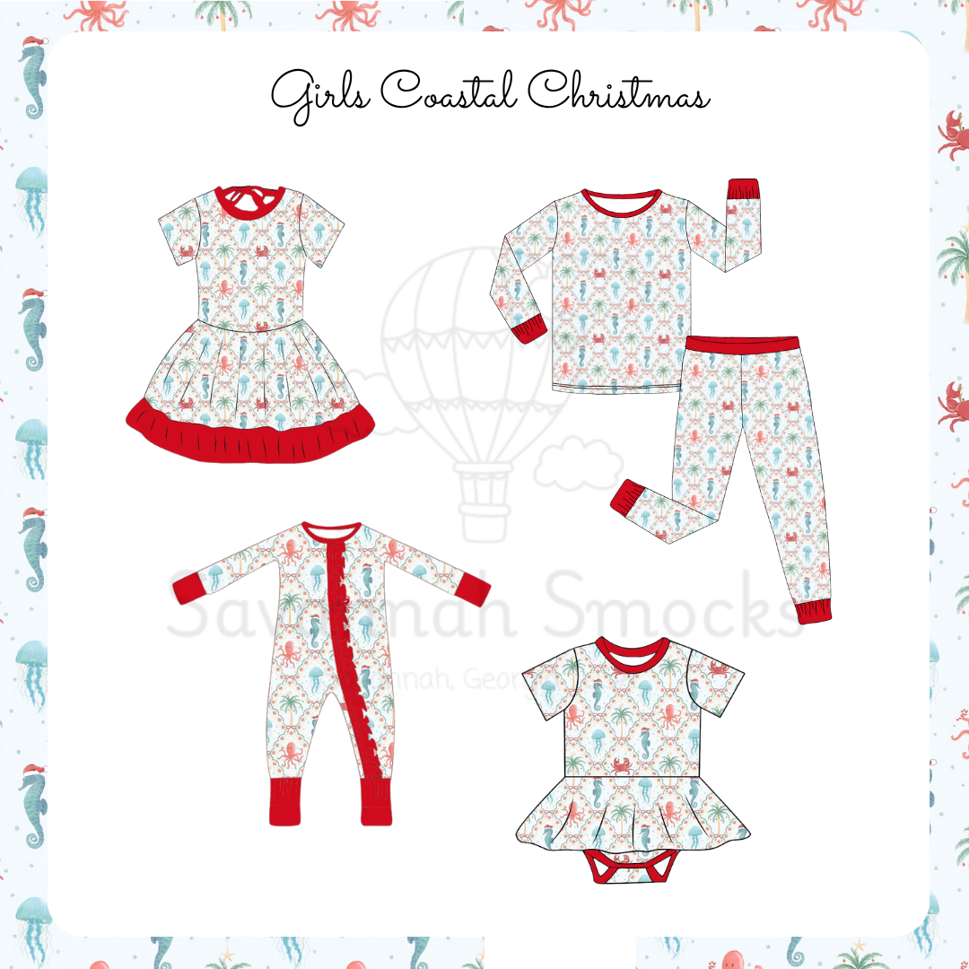 RTS Girls Coastal Christmas Bamboo