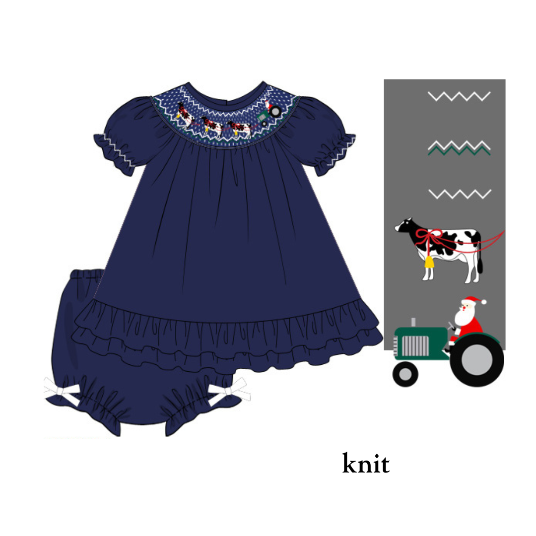 PO38: Tractor Santa Diaper Set (October TAT)