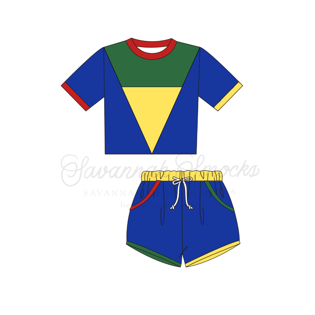 RTS Primary Color Block Short Set