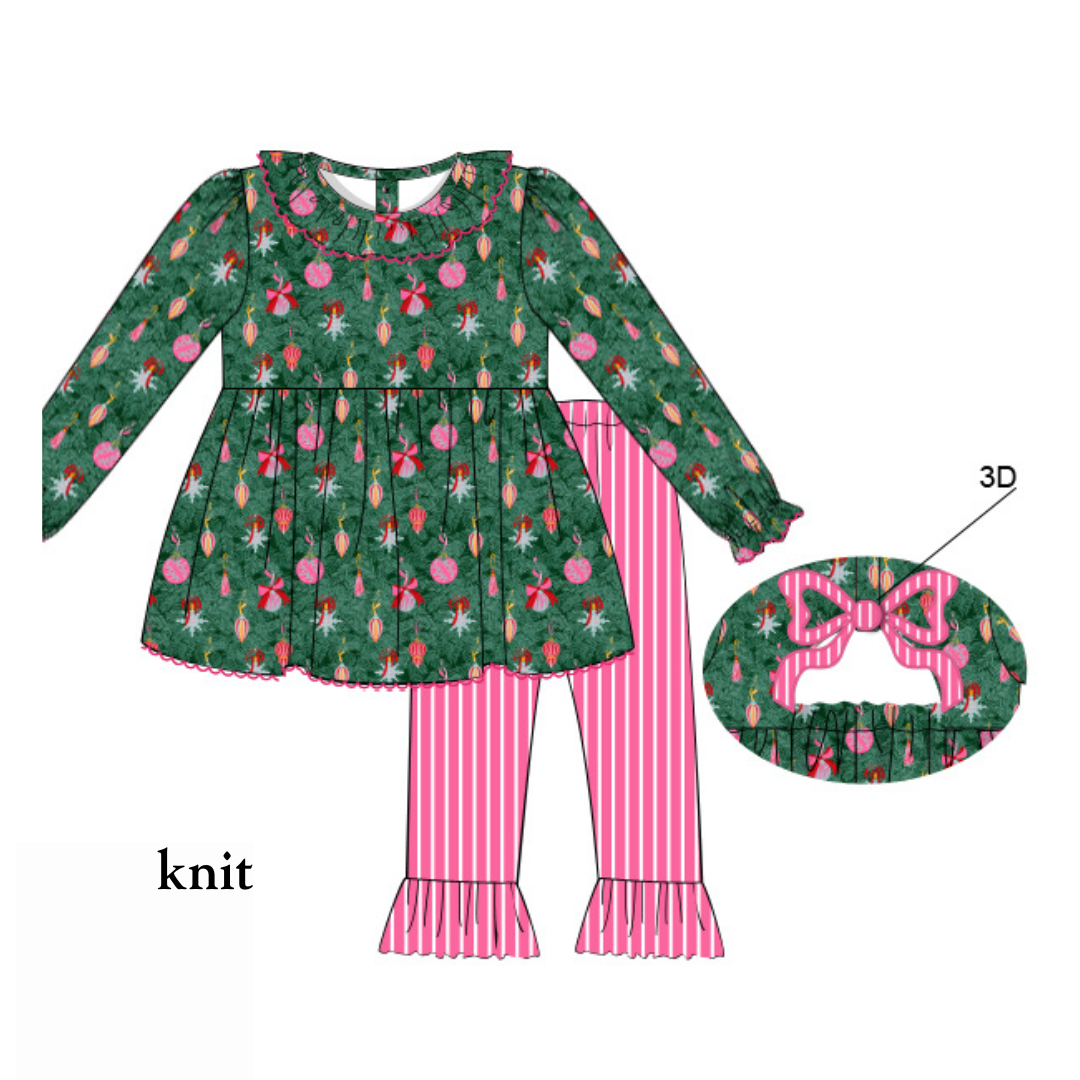 PO38: Ornament Bow Back 20k Celebration Pant Set (October TAT)