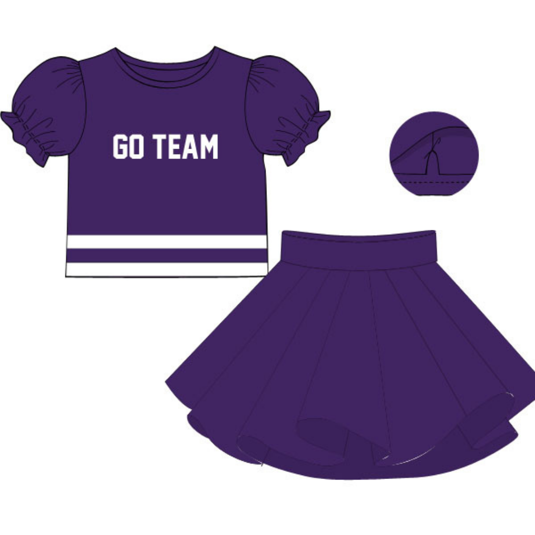 RTS Cheerleading Purple Skort Set BLANK