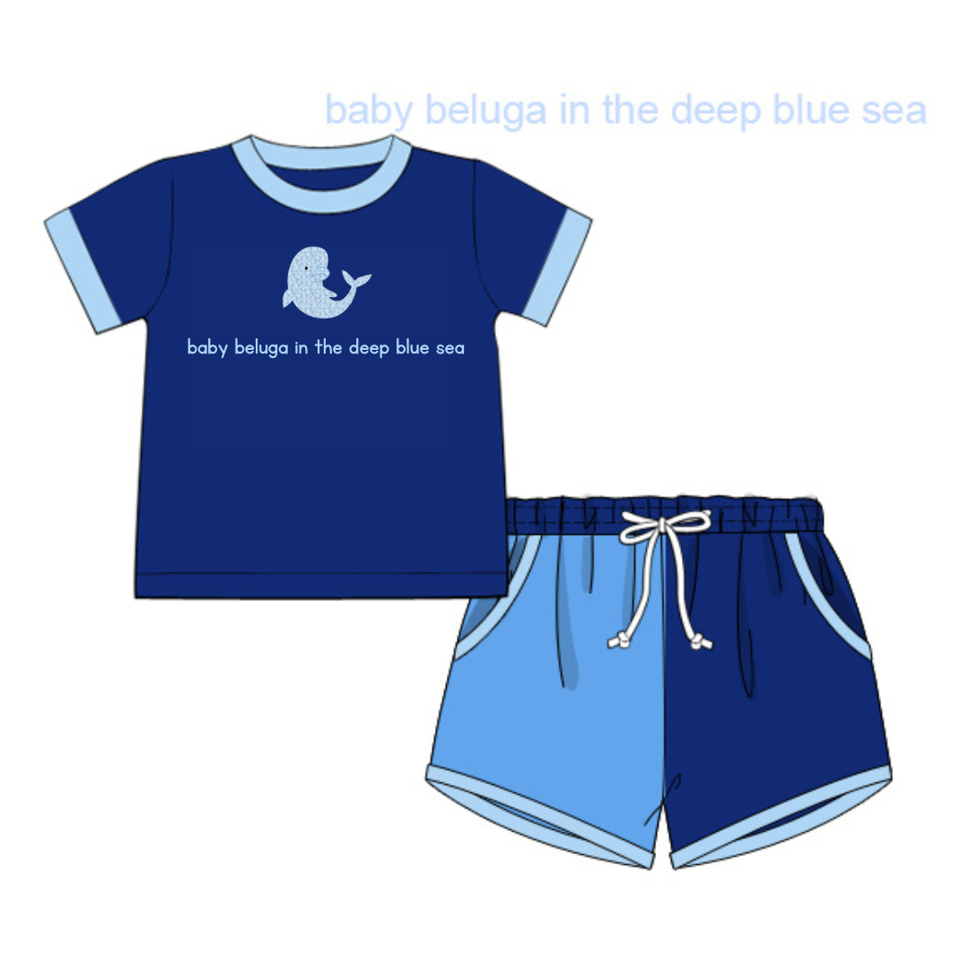 RTS Baby Beluga Boy Short Set
