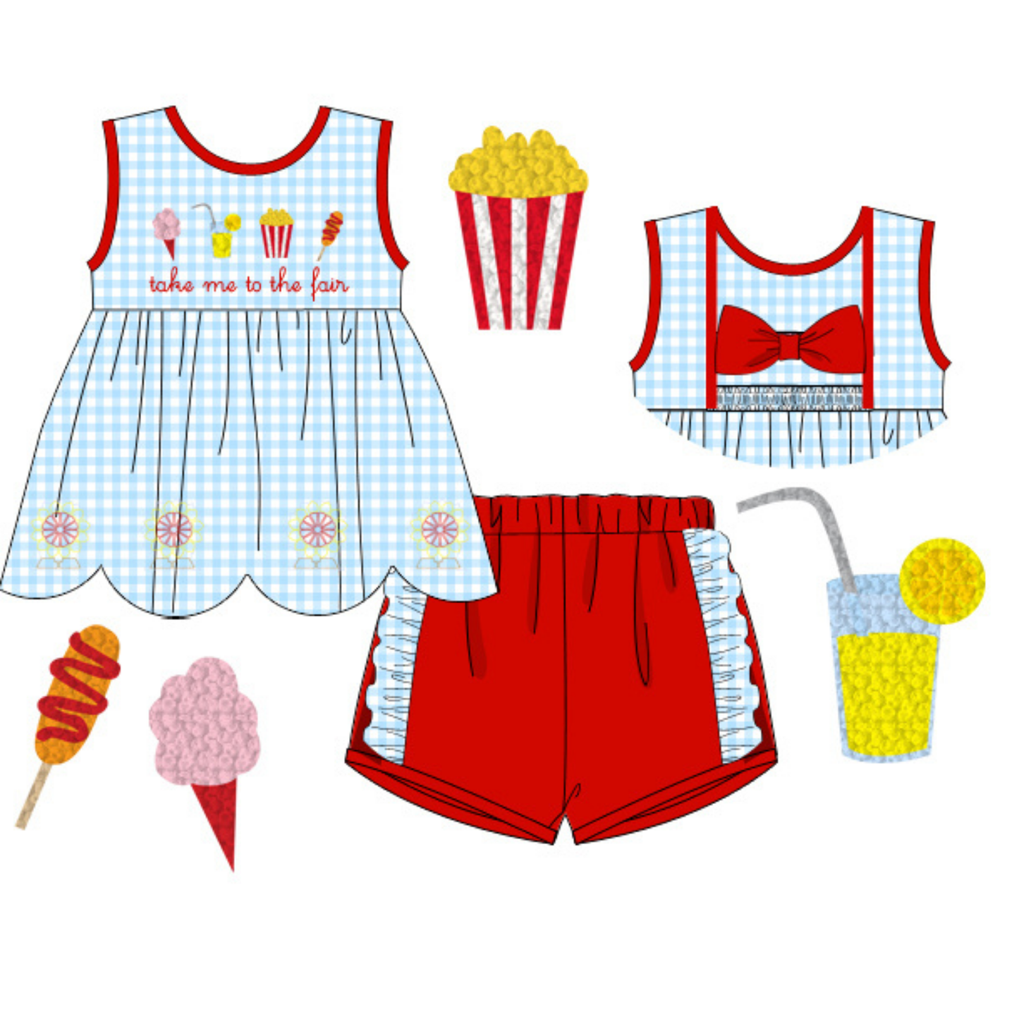 RTS Fair Ruffle Short Set