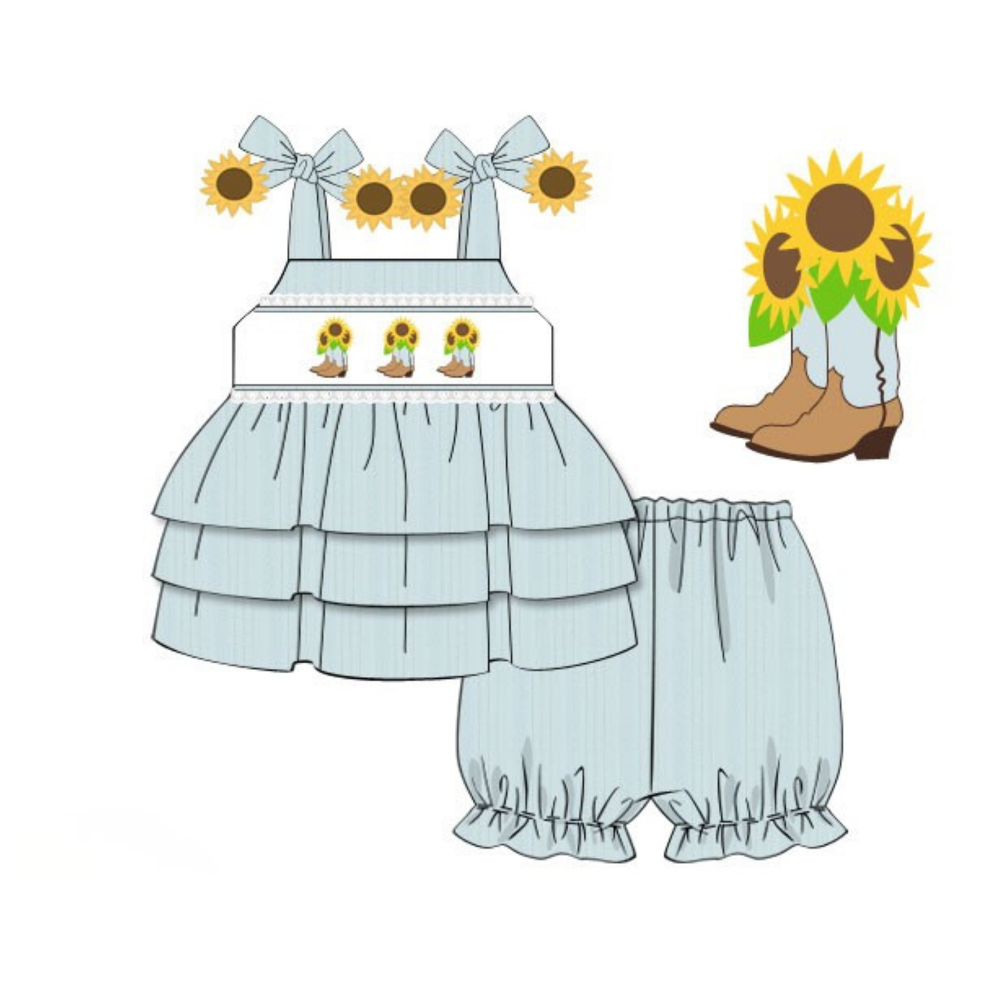 Sunflower Linens Bloomer Set