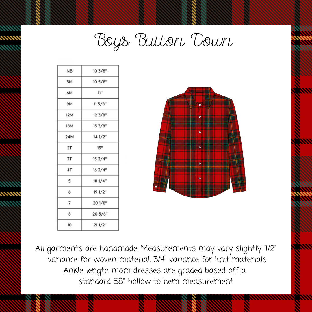 PO37: Boys Gingham Button Down (October TAT)