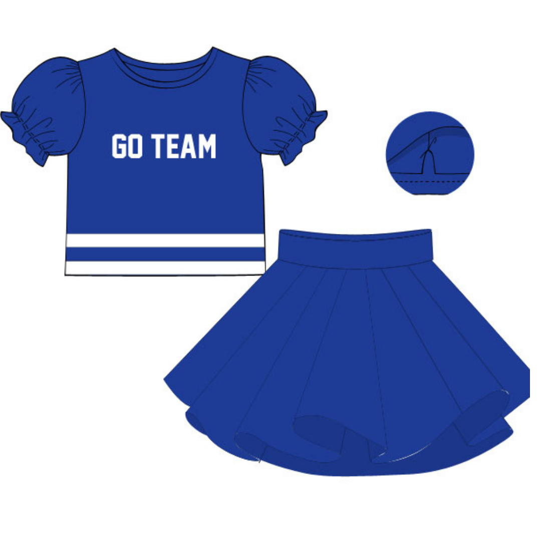 RTS Cheerleading Blue Skort Set BLANK