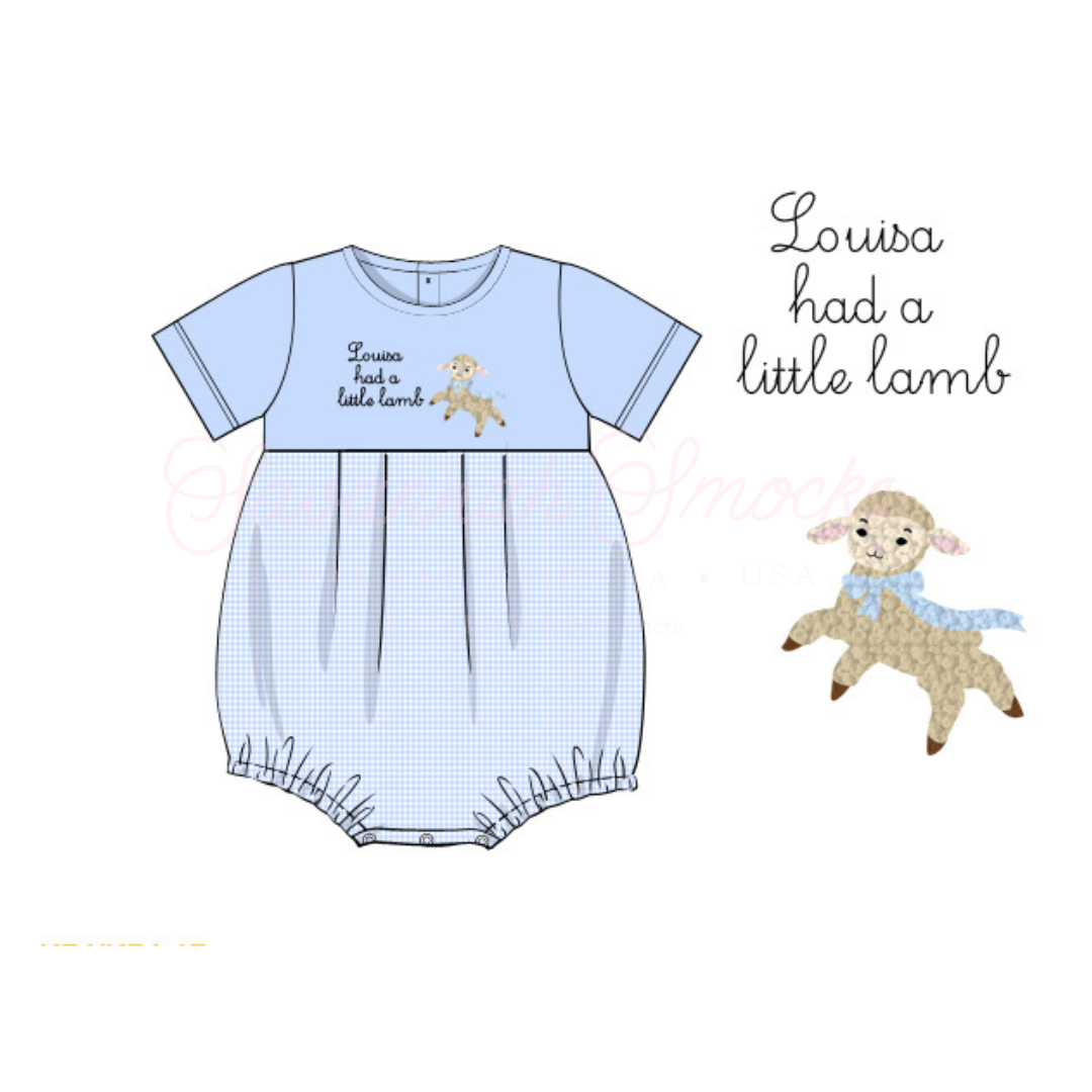 RTS Little Lamb Boys Bubble SWEET BOY