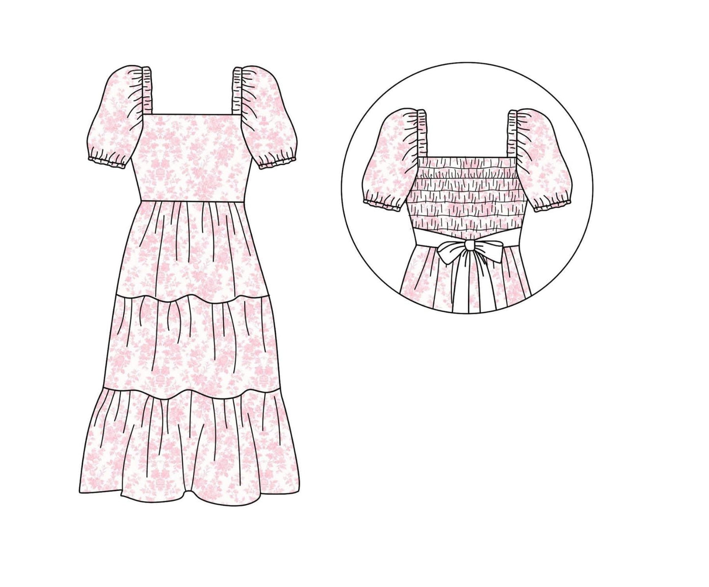 RTS Pink Toile Mom Match