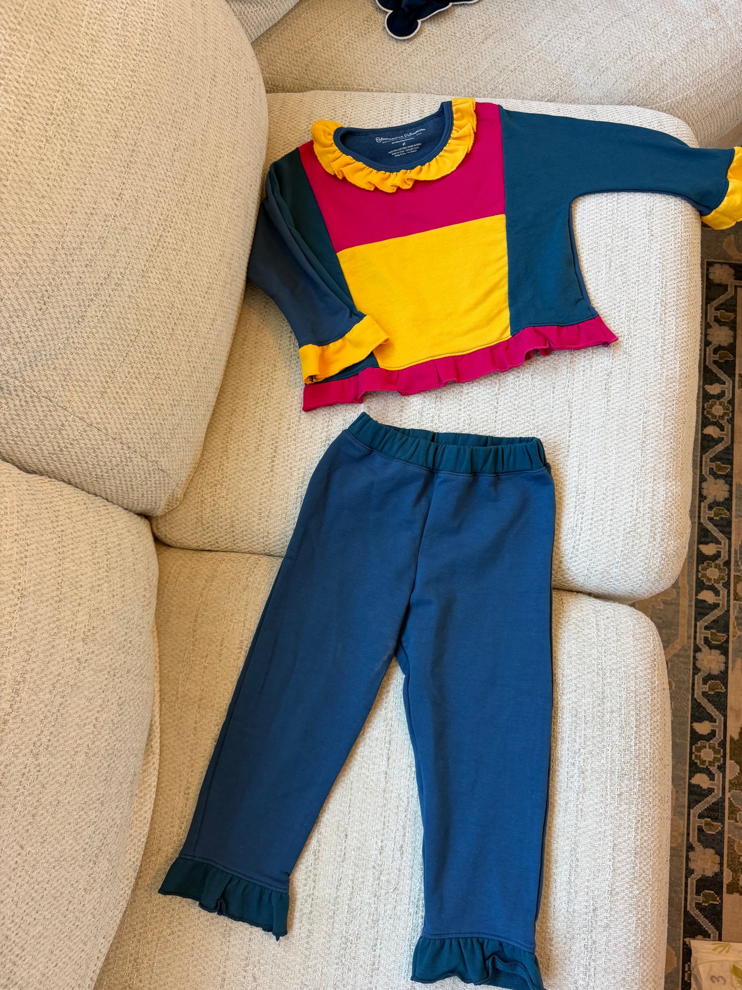 RTS Girls 90's Color Block Pant Set