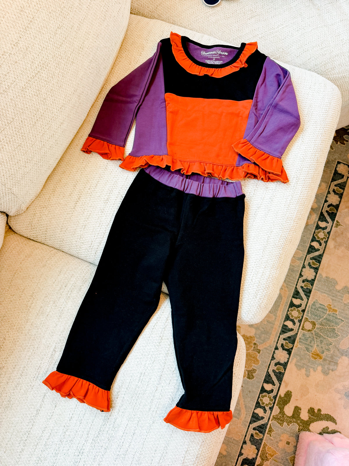 RTS Girls Fall Color Block Pant Set