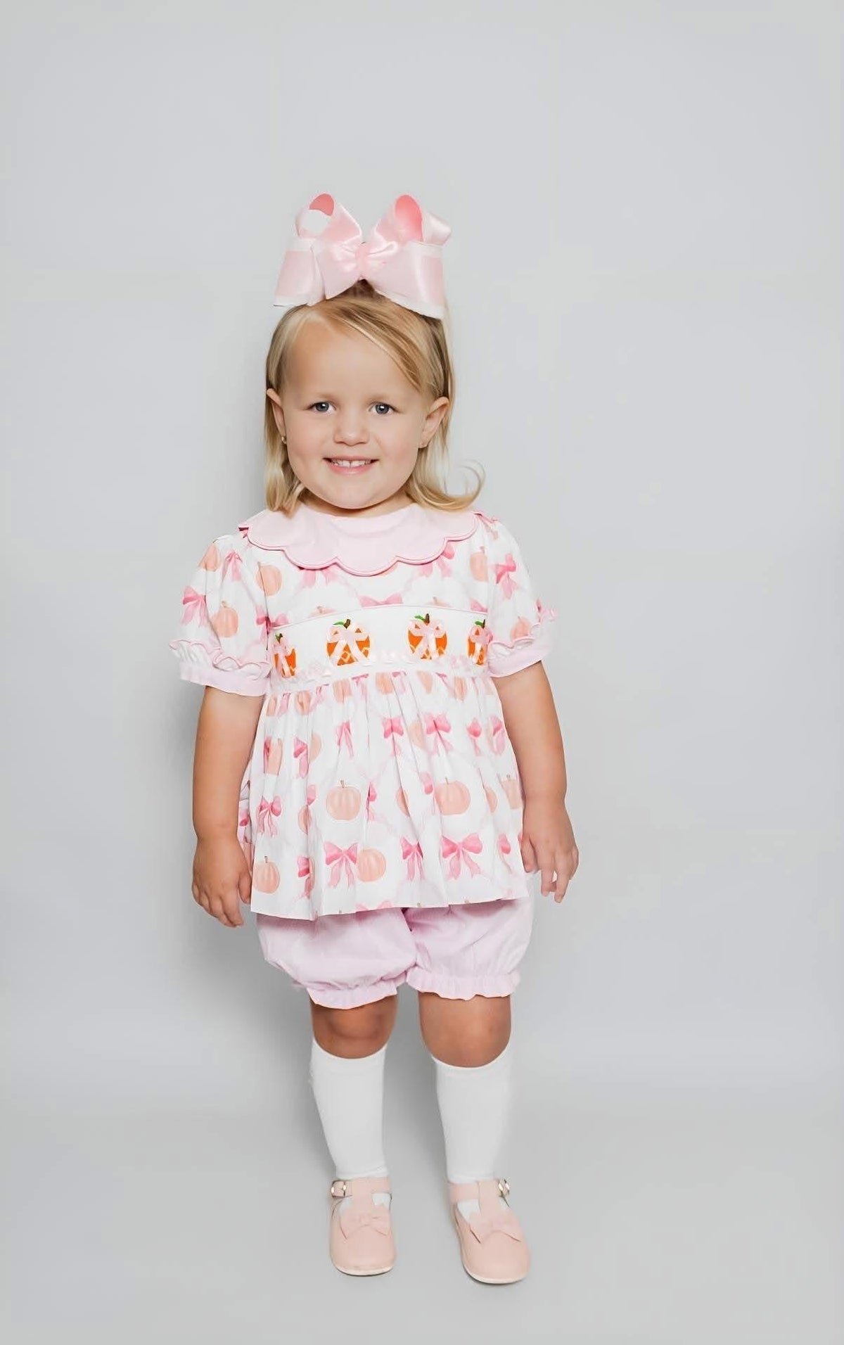 RTS Satin Ribbon Pumpkins Bloomer Set