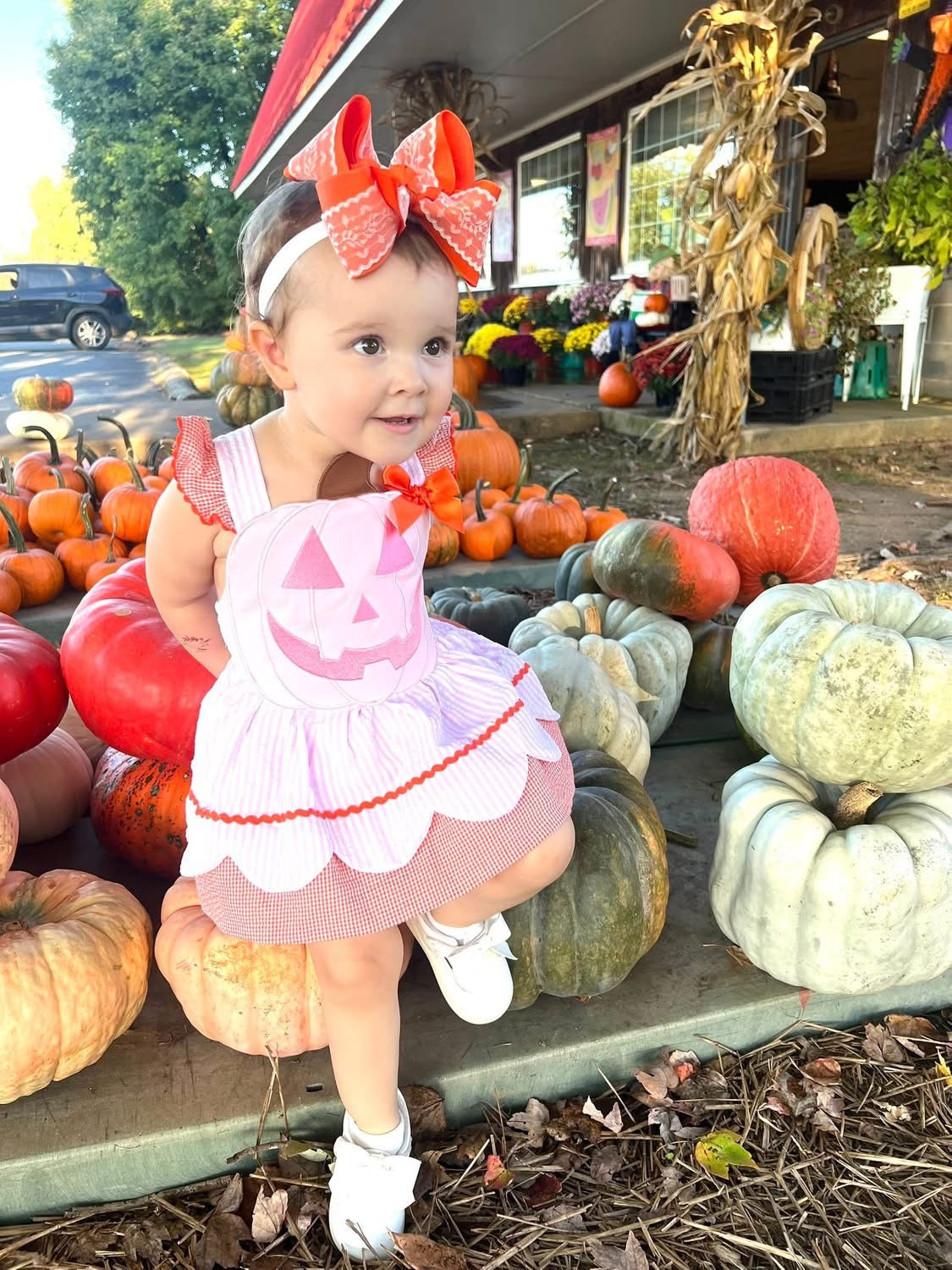 RTS Oversized Pumpkin Skirted Bubble