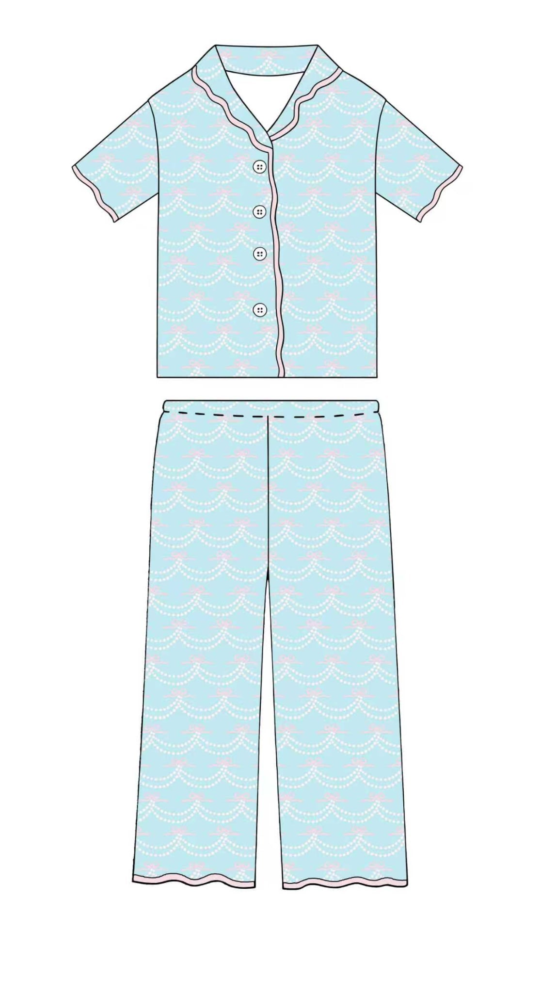 RTS Little Blue Smocks Mom Match