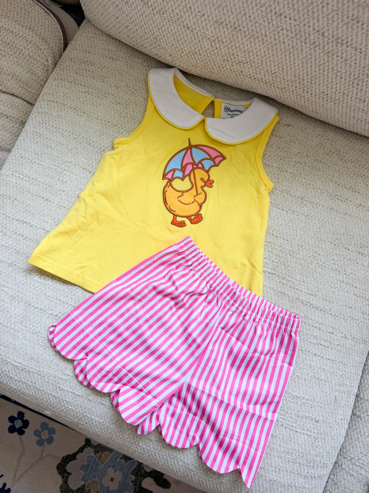 RTS Rainy Day Duck Girls Short Set