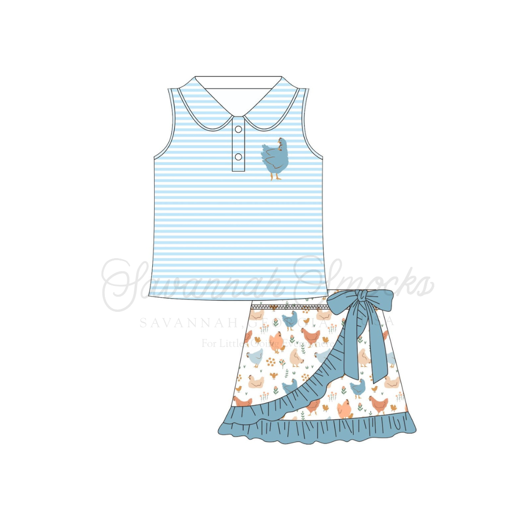RTS Spring Chicken Skort Set