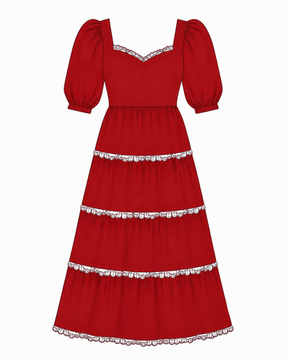 PO37: Red Velvet Mom Dress (October TAT)
