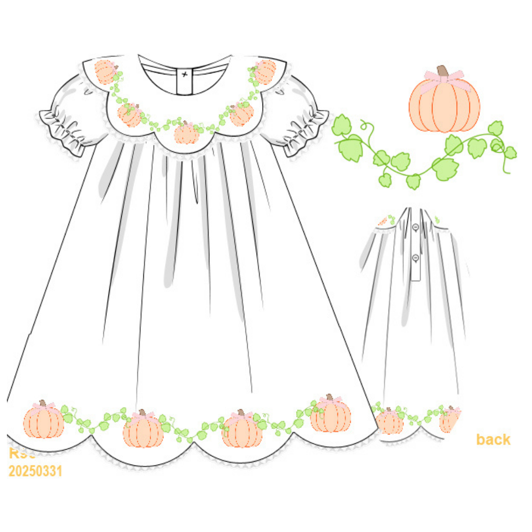 RTS SHORT SLEEVE Shadow Pumpkins Dress