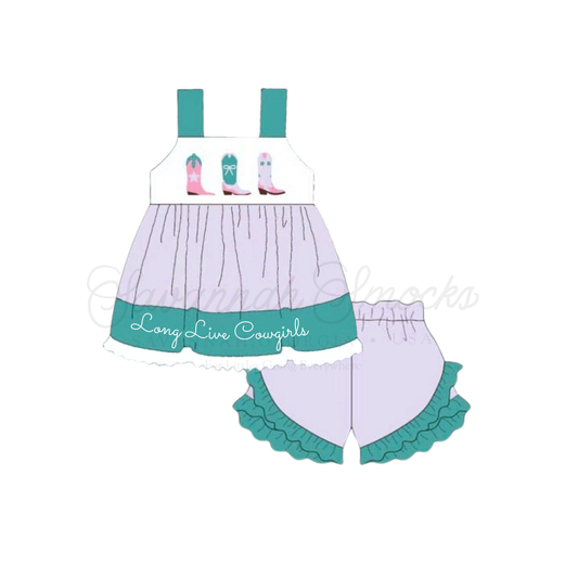 RTS Beaded Boot Short Set