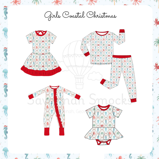RTS Girls Coastal Christmas Bamboo