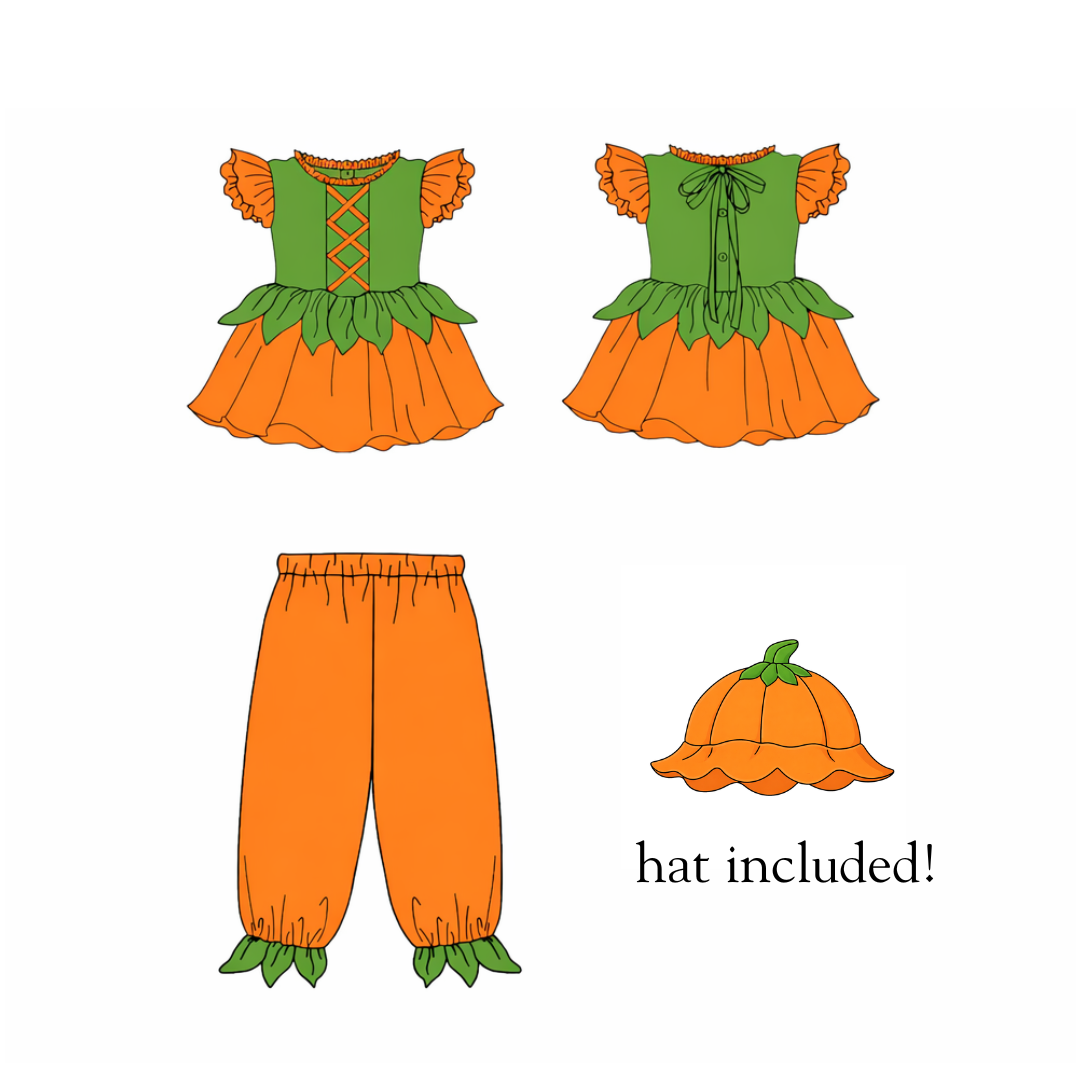 RTS Pumpkin Fairy Pant Set HAT INCLUDED!