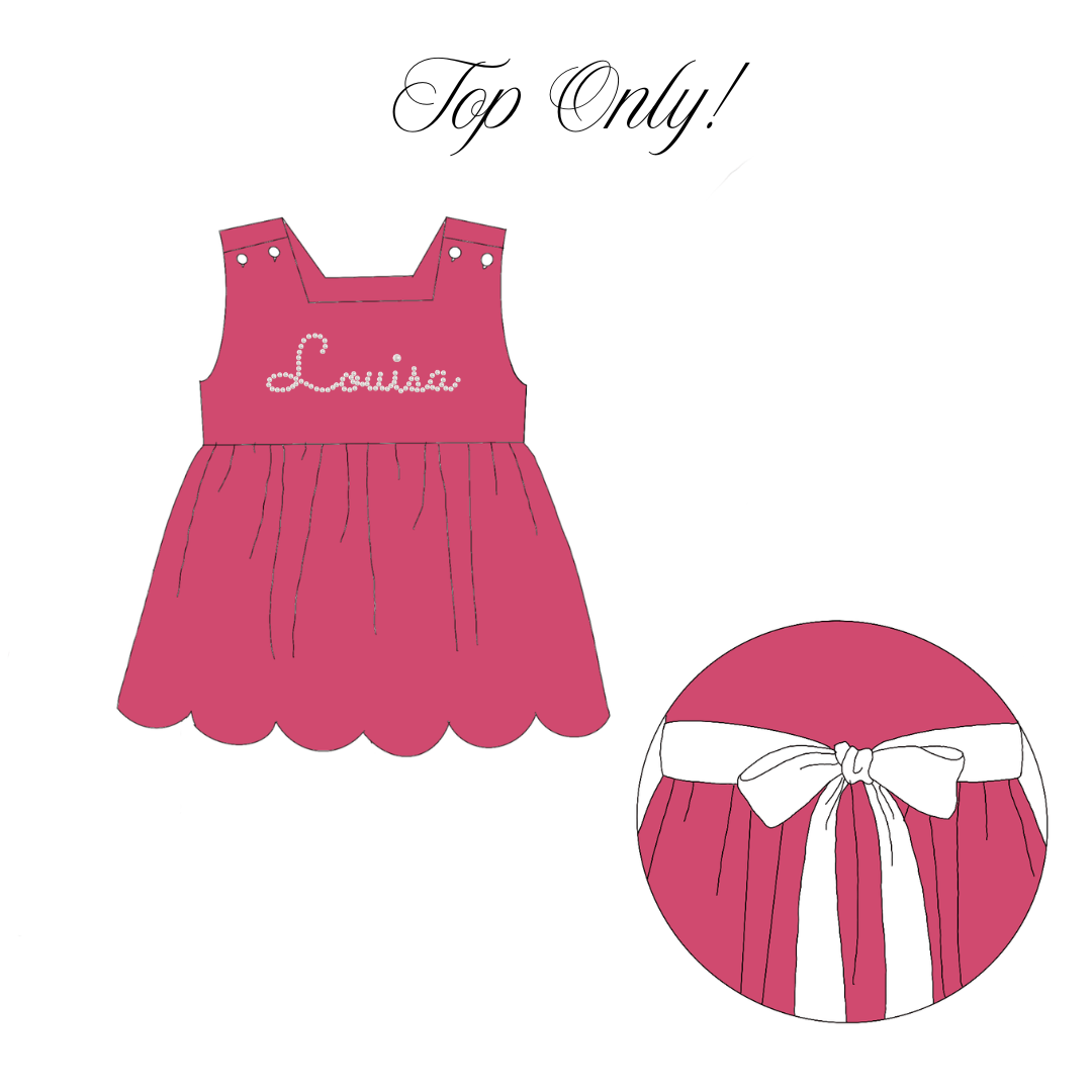 RTS Hot Pink Pearls TOP ONLY