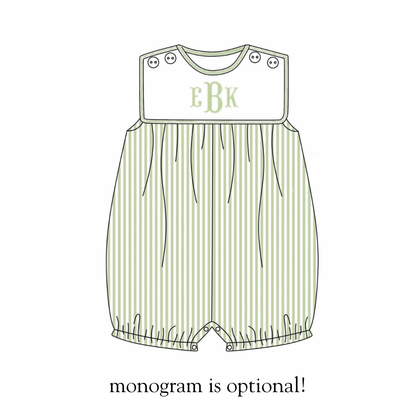 RTS Sage Stripe Boys Bubble BLANK