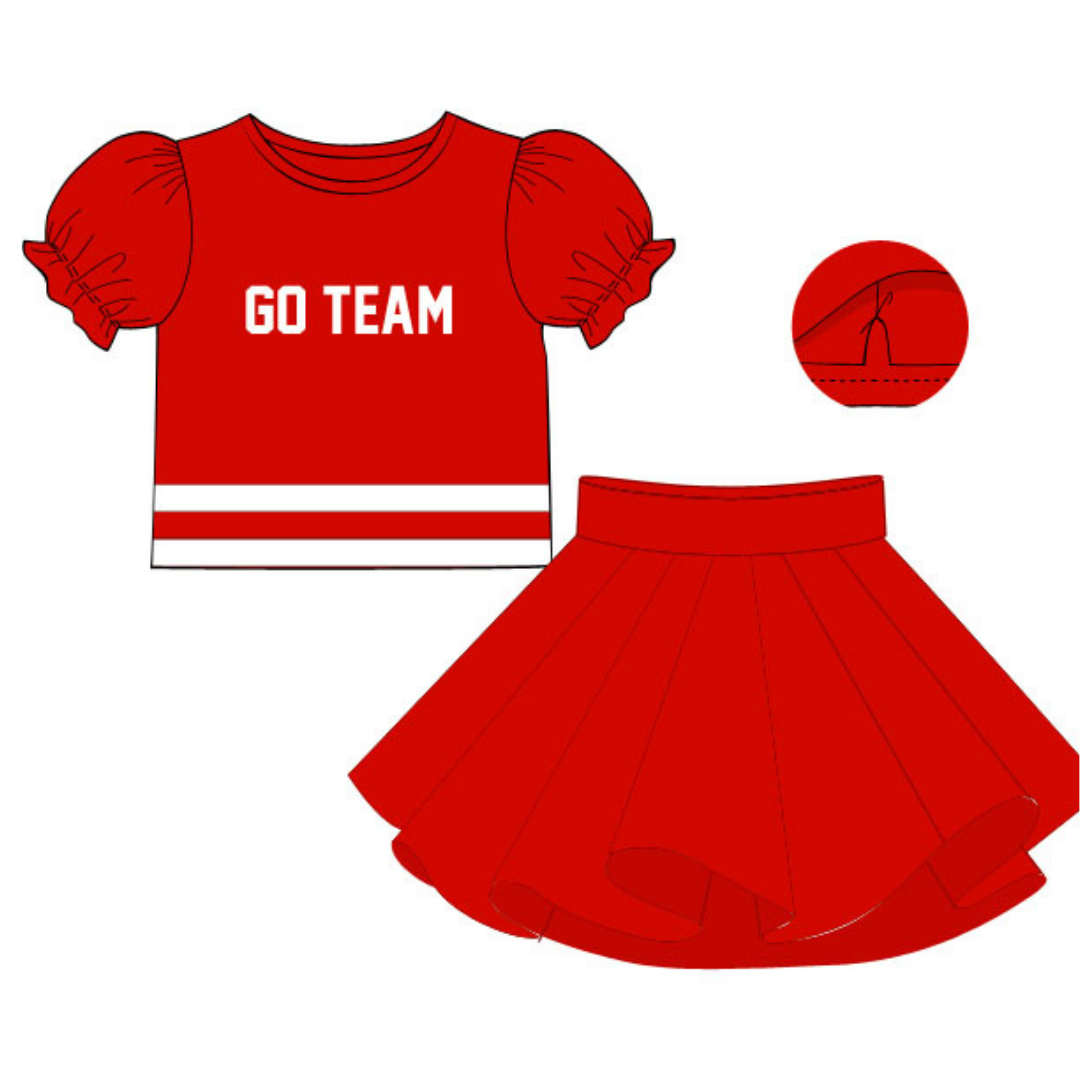 RTS Cheerleading Red Skort Set BLANK