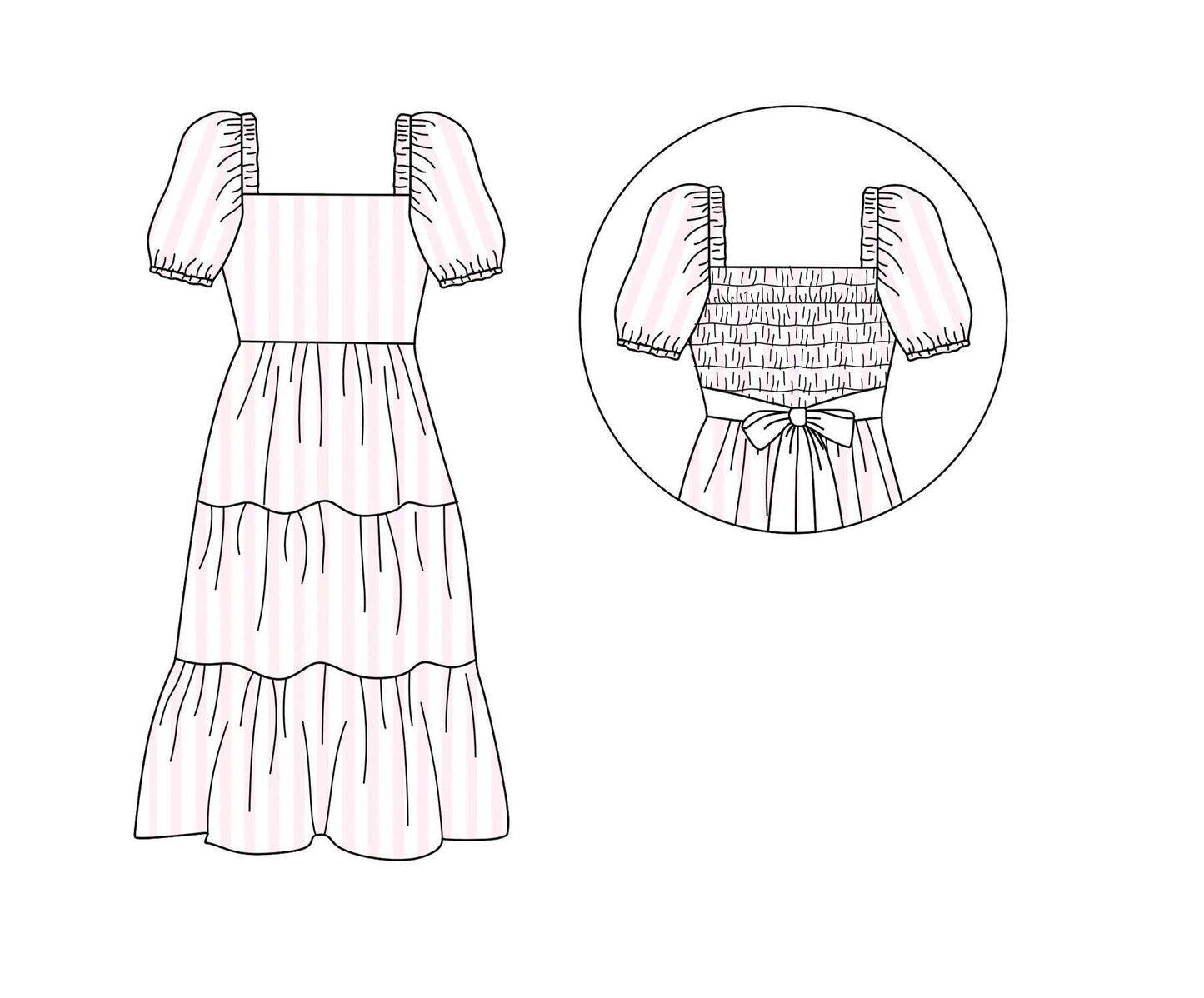 RTS Pink Stripe Mom Match
