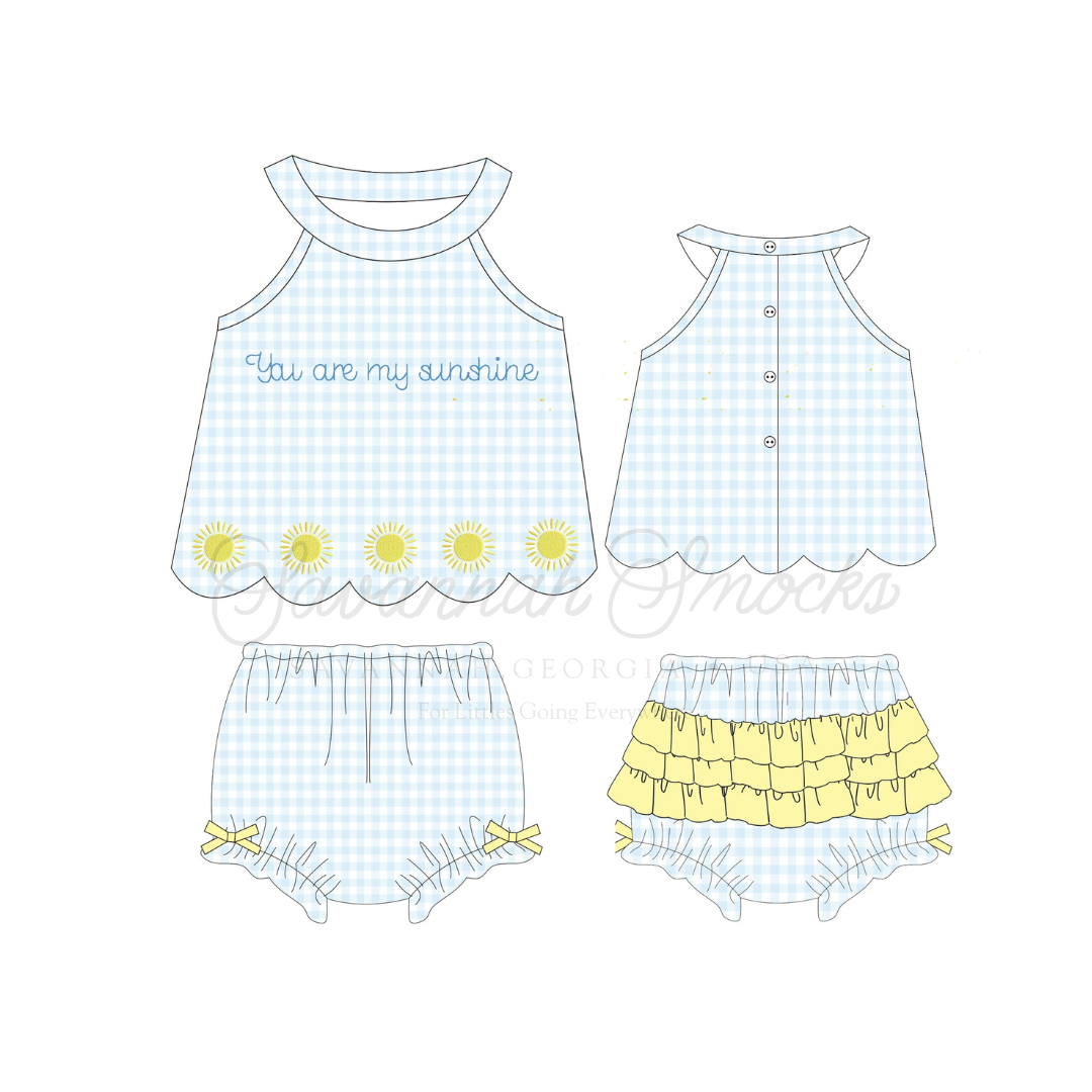 RTS You Are My Sunshine Diaper Set
