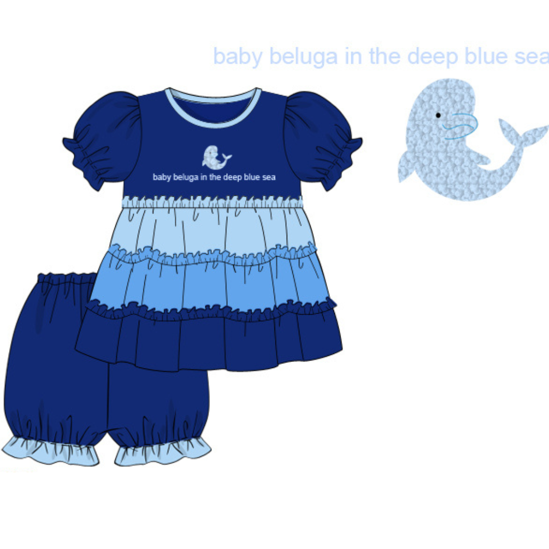 RTS Baby Beluga Bloomer Short Set