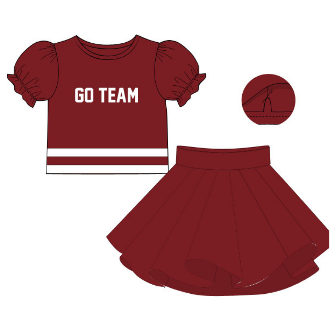 RTS Cheerleading Crimson Skort Set BLANK