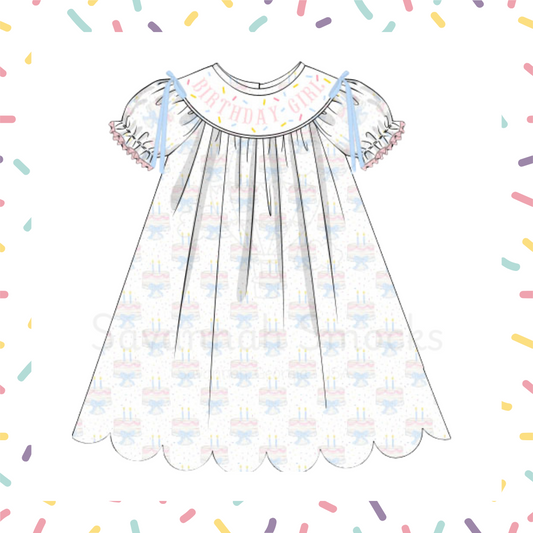 RTS Short Sleeve Birthday Girl Dress