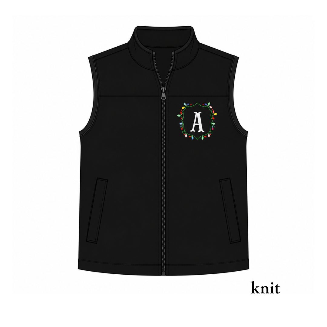 PO38: Christmas Light Custom Letter Vest (October TAT)