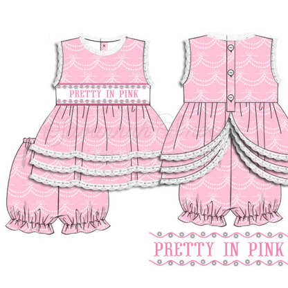 RTS Pretty in Pink Bloomer Set