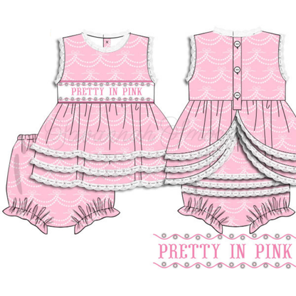 RTS Pretty in Pink Diaper Cover Set