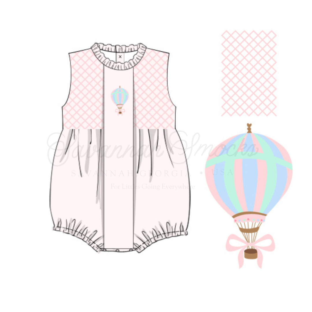 RTS Hand Embroidery Hot Air Balloon Bubble