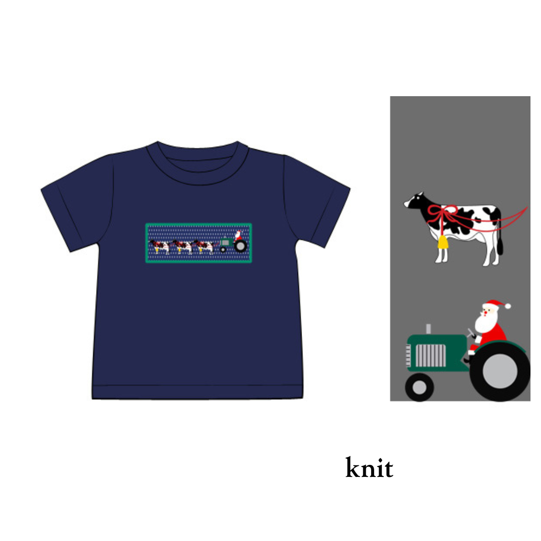 PO38: Tractor Santa Shirt Only (October TAT)