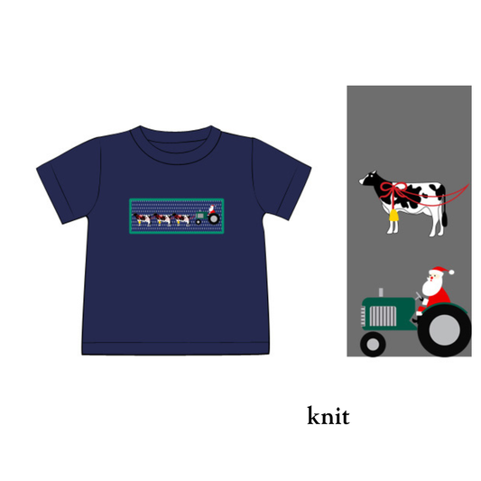 PO38: Tractor Santa Shirt Only (October TAT)