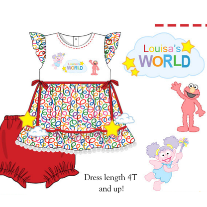RTS ELMO'S World Diaper Set DRESS LENGTH 4T and UP