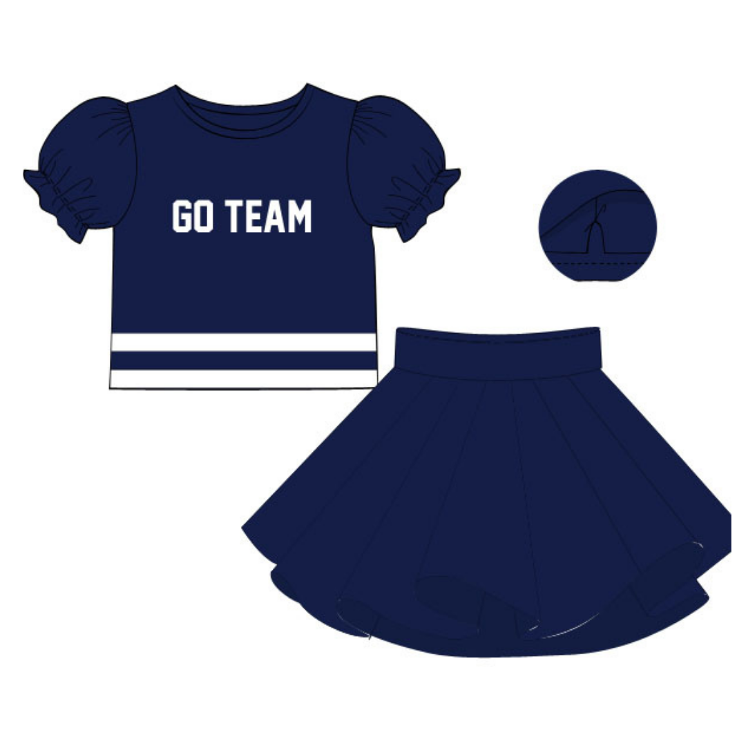 RTS Cheerleading Navy Skort Set BLANK
