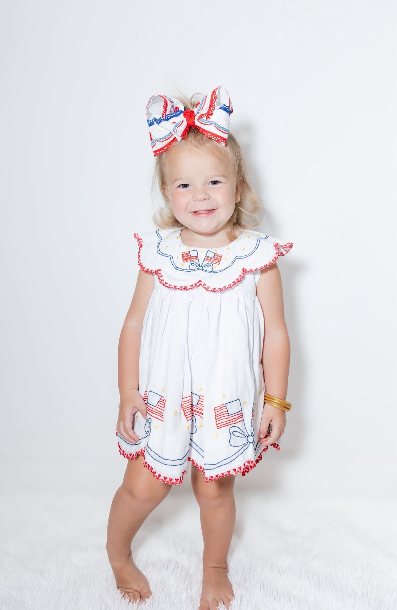 RTS Flag Shadow Embroidery Dress