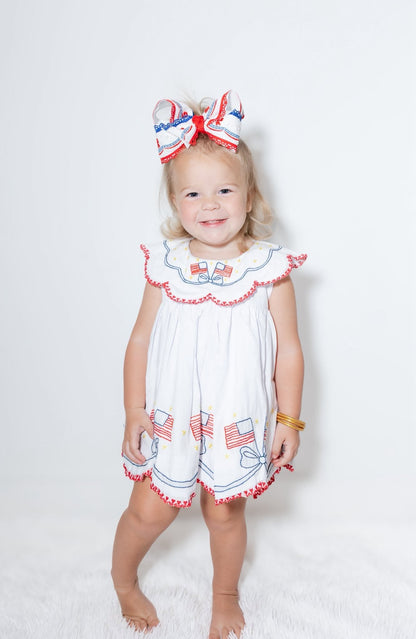 RTS Flag Shadow Embroidery Dress