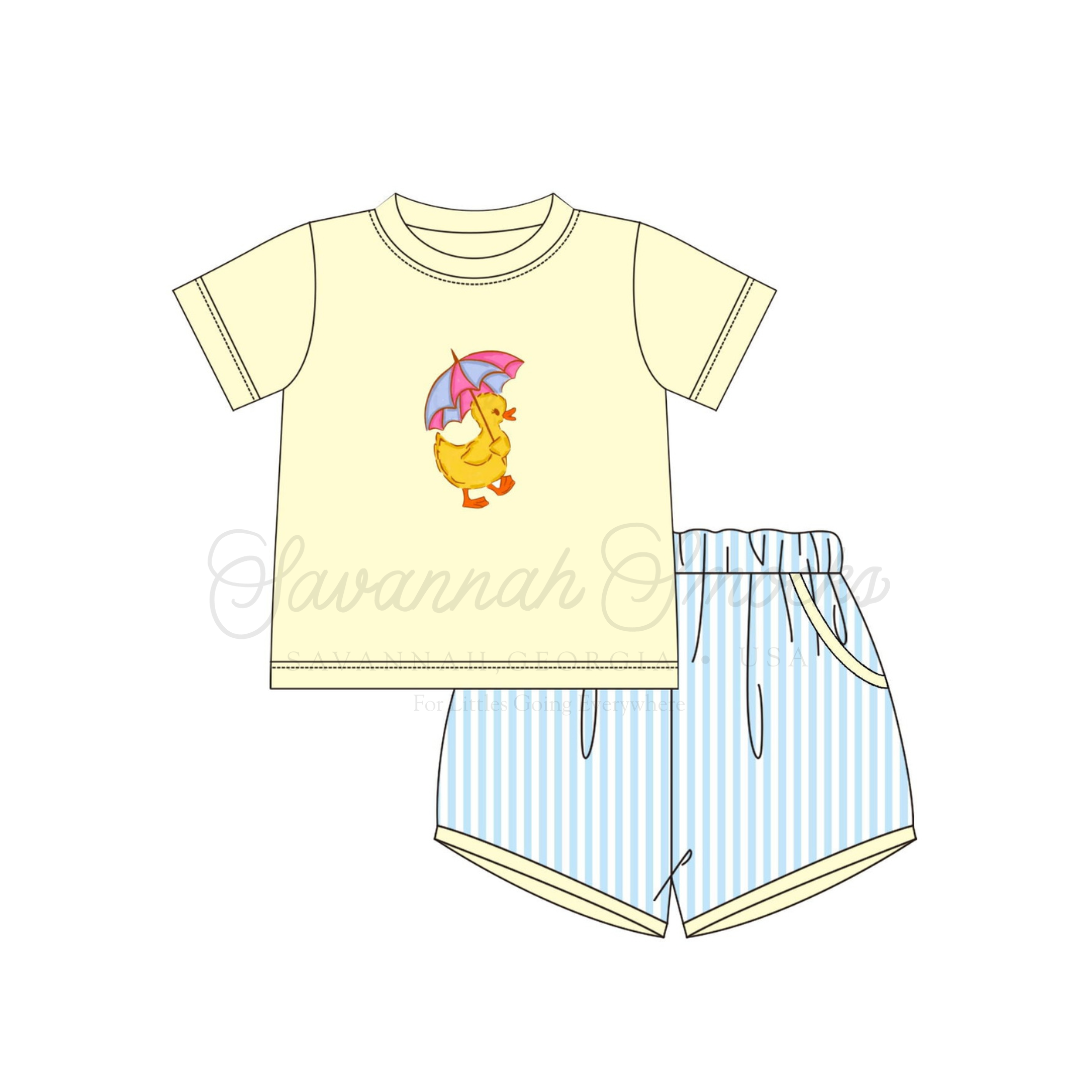 RTS Rainy Day Duck Boys Short Set