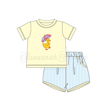 RTS Rainy Day Duck Boys Short Set