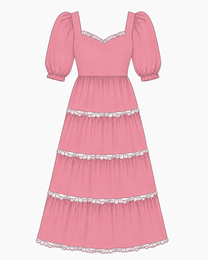 PO37: Pink Velvet Mom Dress (October TAT)