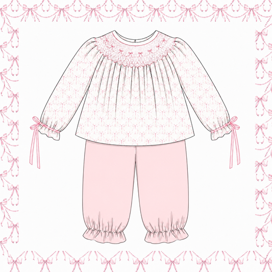 PO 41: Geometric Bows Pant Set (November TAT)
