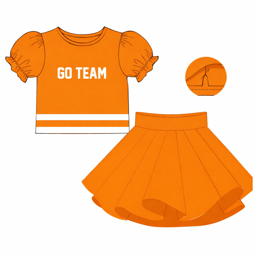 RTS Cheerleading Orange Skort Set BLANK
