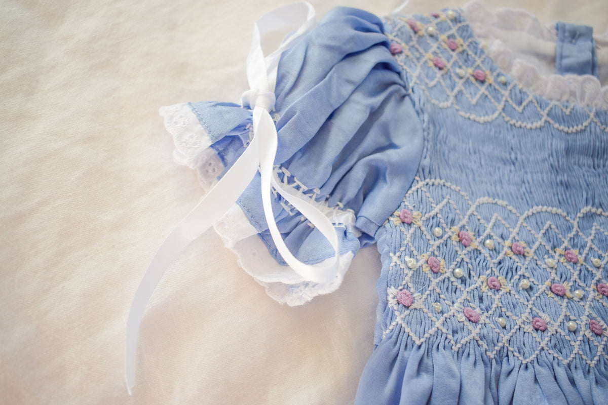 RTS Blue Satin Heirloom Bubble
