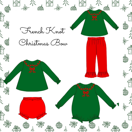 RTS French Knot Christmas Bow Collection
